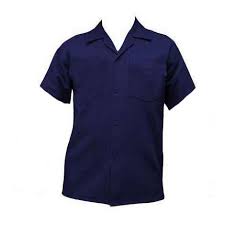 camisa manga corta azul marino